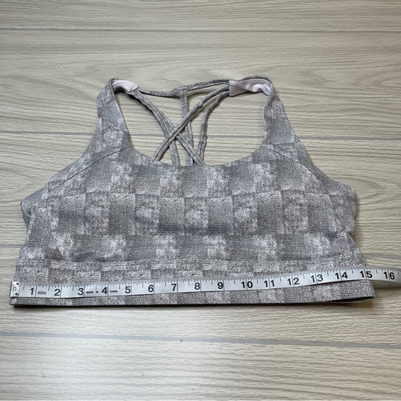Zyia Active Gray White Strappy Racerback  Sports Bra Removable Pads Size XL - Picture 9 of 9